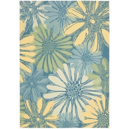 NOURISON Nourison 11249 Home & Garden Area Rug Collection Blue 5 ft 3 in. x 7 ft 5 in. Rectangle 99446112491